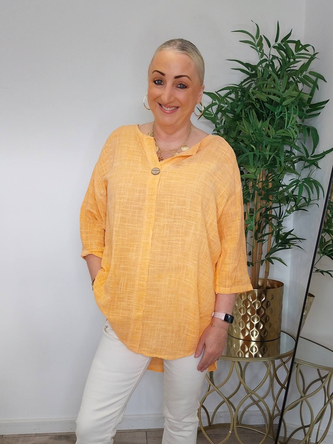 The Milano Top - Apricot