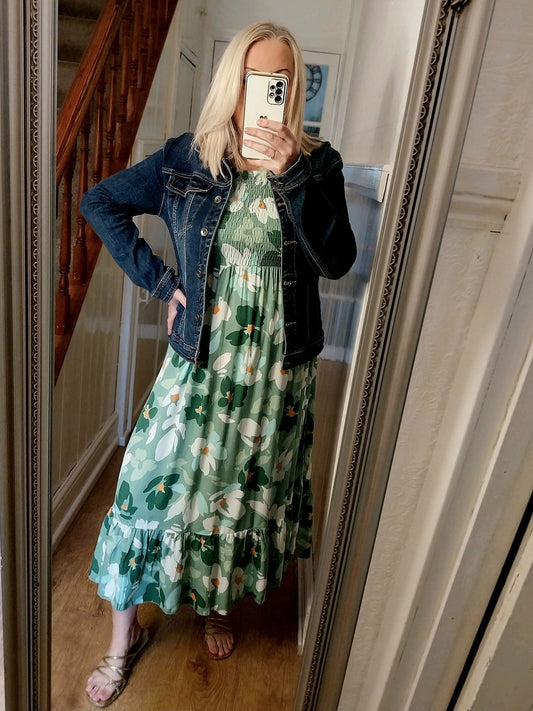 Freya Midi Dress - Green
